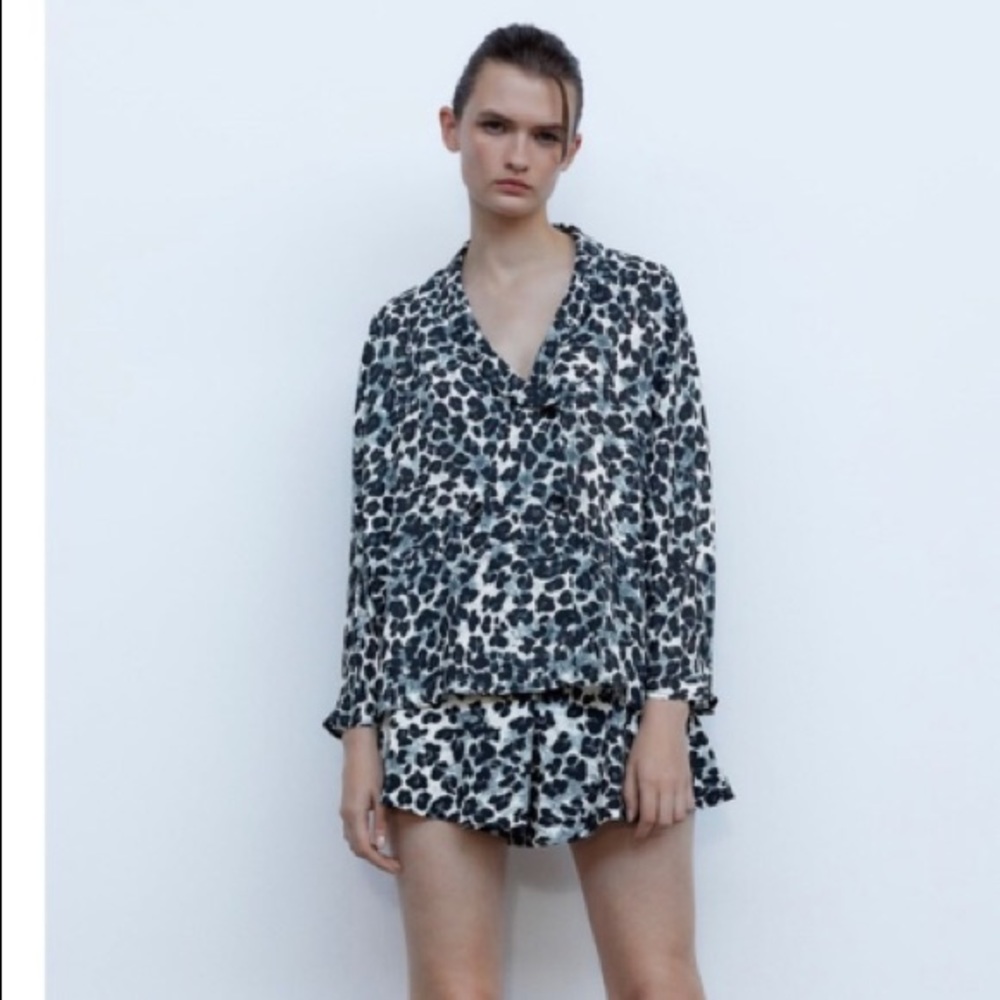 Zara’s leopard print blouse